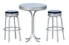 Dollhouse Miniature Tall Table W/2 Stools, Black #T5915