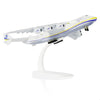 QIYUMOKE 1/400 Antonov AN-225 Mriya Diecast Airplane Model with Stand, Metal Transport Cargo Plane Model for Adult Aviation Enthusiasts Collection