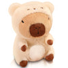 WUFUVAP Cute Capybara Plush Wearing Bear Costume Kawaii Capybara Stuffed Animal Soft Stuffed Capibara Toy Birthday Gifts Party Decoration for Kids