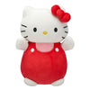 Squishmallows Original Sanrio 10-Inch Hello Kitty in Red and Pink Overalls HugMees - Medium-Sized Ultrasoft Official Jazwares Plush
