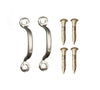 Dollhouse Silver Cabinet Door D Handles Drawer Pulls Miniature 1:12 Scale