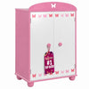 Emily Rose 18 Inch Doll Clothes Storage Closet w/5 Notched Hangers - Pink