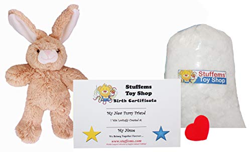 Make Your Own Stuffed Animal Mini 8 Inch Floppy Ear Bunny Kit - No Sewing Required!