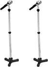 2Pcs 1/12 Dollhouse Miniature Accessories,Metal Microphone with Stand,Music Room Recording Room Studio Decoration