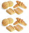 Hyper-Realistic Miniature Bread Set, 1/12 Scale Resin Food Props for Dollhouse Kitchens, Model Train Scenes, Photography and Mini Bakery Displays (6)