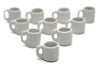 10 White Gray Coffee Mug Tea Cup Appro Size 1.2 Cm Decorative Accents - Small Display Pieces for Home Décor & Craft Styling