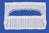 Melody Jane Dollhouse White Picture Window Cape Curtain Set on Rails Window Accessory