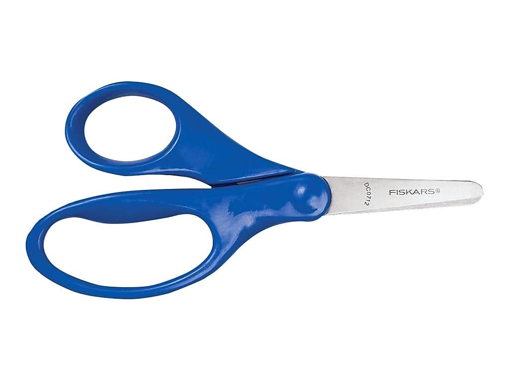 Fiskars 5" Pointed-Tip Scissors for Kids 4-7 with Classpack Art Caddy Organizer (24-Pack) - Kids Scissors for School or Crafting - Back to School