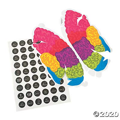 Fun Express Brain Hats for Teaching, Set of 12 Kits