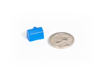 Plastic Houses: Blue Color Board Game Replacement House (Colored Miniature Town & City Buildings, Board Game Playing Pieces) | 50 Pieces
