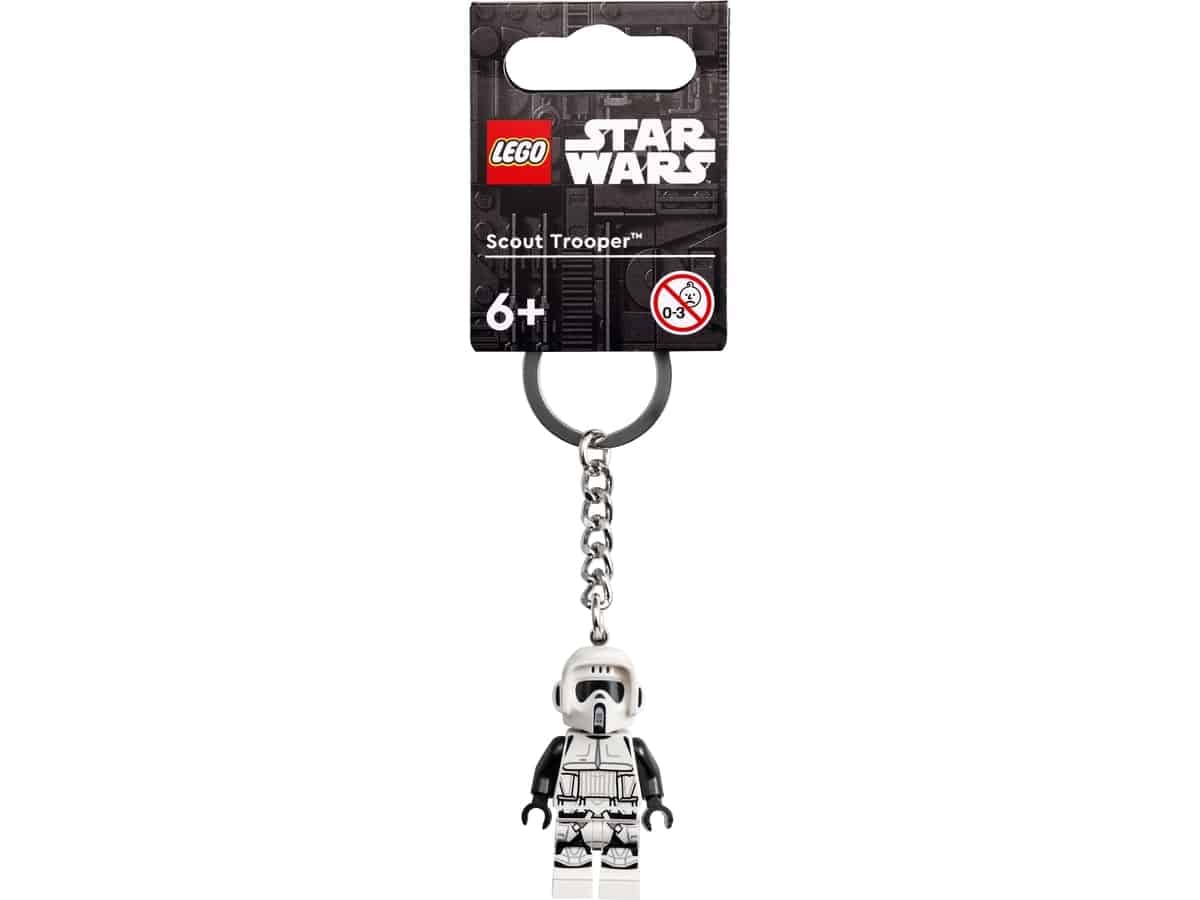LEGO Star Wars Scout Trooper Minifigure Keyring 854246, White, Small