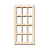 Dollhouse Miniature 1/2" Scale Standard 12-Light Window