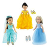 Emily Rose 14 Inch Doll Princess Clothes 9-PC Value Bundle | 3 Complete Outfits with Shoes | Compatible with Glitter Girls and Wellie Wishers Dolls |