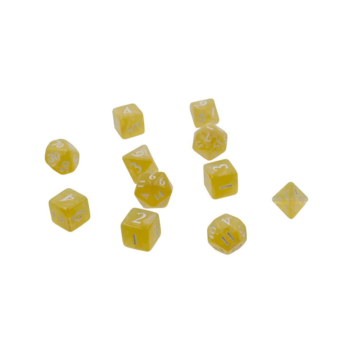 Ultra PRO - Eclipse 11 Dice Set (Lemon Yellow) - Great Dice Set for All Kinds of Card Games and Board Games Such As, DND, MTG, and RPG - UP Your Game