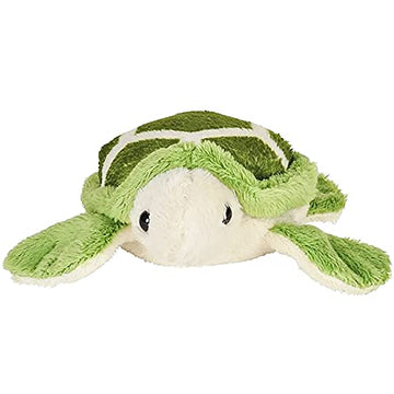 The Dreidel Company Zoo Animal Beanie, Soft Cozy Stuffed Zoo Animal with Hard Plastic Eyes Toy for Kids, 5" (Sea Turtle Beanie)