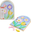 Fisher-Price Wood Preschool Toy Flower Puzzle Blocks, 38-Piece Wooden Stacking Set for Developmental Play Kids Ages 3+ Years