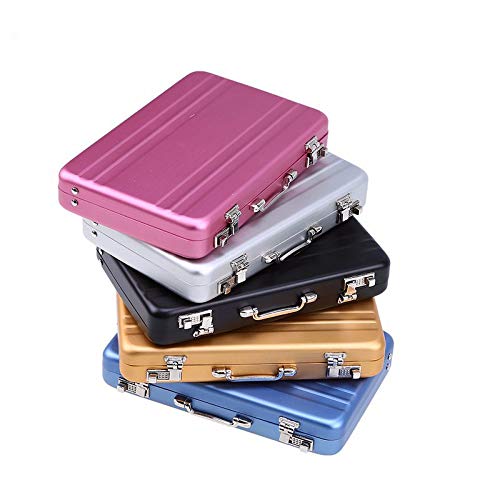 SXFSE Dollhouse Decoration Accessories, 1:12 Dollhouse Miniature Furniture Simulation Storage Trunk Travel Suitcase Luggage(Black)