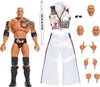Mattel WWE Ultimate Edition Action Figure & Accessories Set, The Rock Final Boss 6-inch Collectible with Swappable Heads & Hands, 30 Articulation