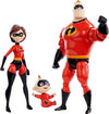 Mattel Disney and Pixar The Incredibles Storyteller Set with 3 Action Figures, Super Family Collectible Toy Pack with Mr Incredible, Elastigirl