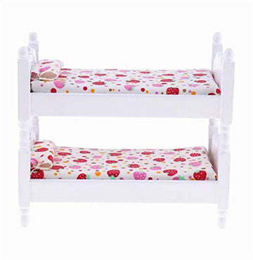 EatingBiting 1:12 Handmade mini Miniature Double Bedroom Furniture Bunk Bed Ladder Bunk Beds Room Furniture Accessories