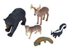 Wild Republic Skunk, Black Bear, Deer, Coyote, Salamander, Kids Gifts, Educational Toys, Wilderness Polybag, 5-Pieces , Wilderness Series 1