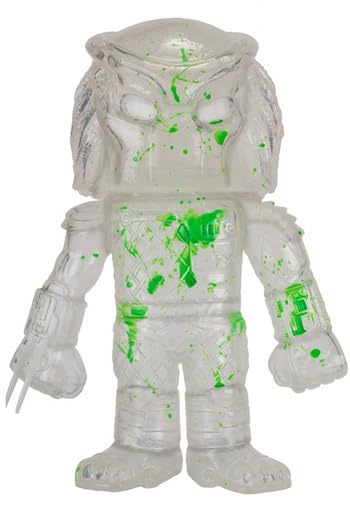 Unko Hikari Movies: Clear Predator with Green Blood Splatter Gemini Collectibles Exclusive Vinyl Figure