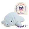 warmies Junior Microwavable & Weighted Stuffed Animals, Manatee - Heated Stuffed Animal Plushie for Warmth & Comfort - Cute Soft Plush Toys for Adults