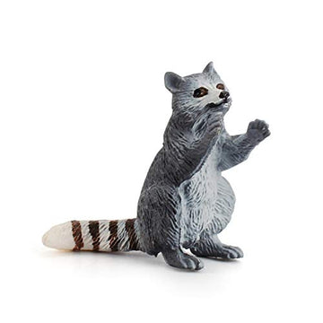 Rich Boxer 3 PCS Realistic Mini Raccoon Figurine Wild Animal Figures for Party Diorama Supplies Cake Toppers Science Collection Desktop Decoration