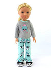 American Fashion World Winter Panda Pajamas for 14-Inch Dolls | Premium Quality & Trendy Design