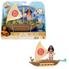Mattel Disney Toys, Moana Small Doll & Floating Boat Playset with Heihei Rooster Figure, Wave Launcher & 2 Accessories, Inspired by Movie