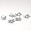 Classic Building Brick Bulk, Modified 1x2 with Open O Clip Thick (Vertical Grip) 260 Piece, Compatible with Lego Parts and Pieces: (Color:White)