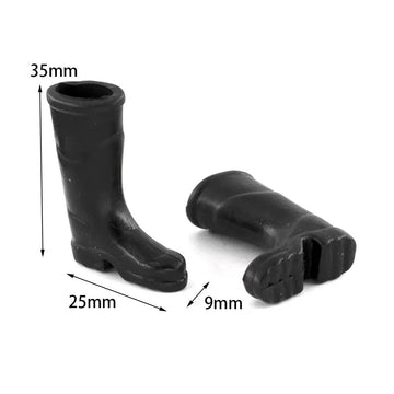 1Pair Black 1/12 Miniature Rubber Boots Dollhouse Garden Accessories?Dollhouse Accessories?Dollhouse Accessories