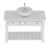 Baosity 1/12 Scale Basin Sink,Mini House Bathroom Furniture Sink,Wash Basin Cabinet for Doll House Furniture Model Bathroom Kitchen Decoration