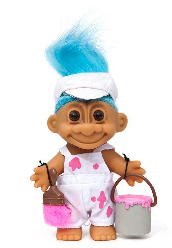 My Lucky Painter 6 Troll Doll - Blue Hair by Russ Berrie