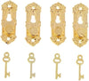 4 Set Gold 1/12 Miniature Door Knob Lock and Key Dollhouse Decoration Accessories, Dollhouse Accessories, Dollhouse Decor, Decorations