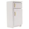 Dollhouse Accessories, 1:12 Dollhouse Kitchen Miniature White Refrigerator Furniture Model