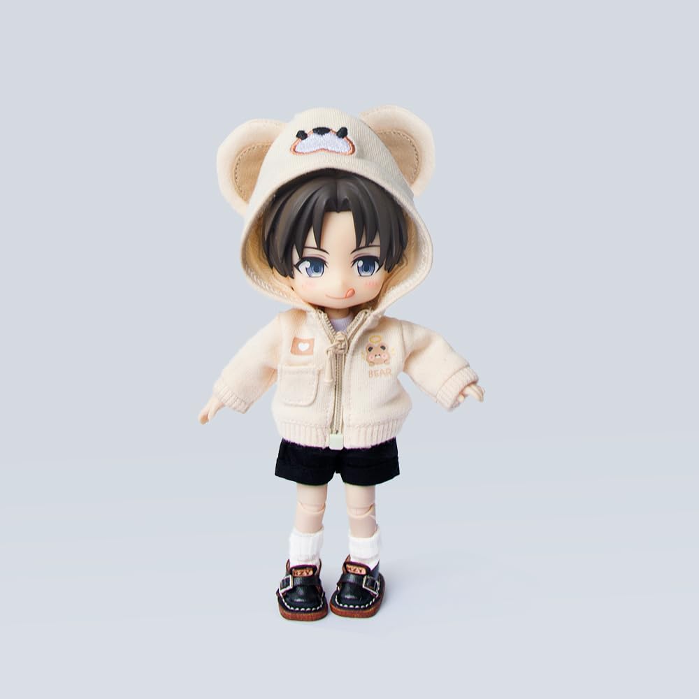 XiDonDon 1/12 BJD Doll Shoes for Ob11,GSC,Body9,YMY Body Dolls Clothes Accessories Toys 1 Pair (Dark Brown)