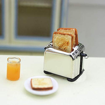 SXFSE Dollhouse Decoration Accessories, 1:12/1:6 Dollhouse Miniature Scene Model Bread Machine