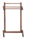Dolls House Miniature Bathroom Furniture Walnut Towel Rail Rack 0674