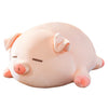 lannery Pig Stuffed Animal Hugging Pillow, Soft Fat Pig Plush Toy Gifts for Kids, Valentine, Christmas (Sleeping Eyes, 15.7")