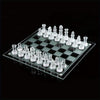 Elegant 10-Inch Glass Chess Set - Premium Quality Board Game for Adults, Ideal Gift for Chess Lovers & Stylish Home Decor