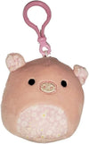 Squishmallows 3.5" Easter Clip-On Peter The Pig with Floral Belly