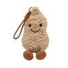 TONGMAN Plush Peanut Soft Toy 6 Inch, Beige Stuffed Animal Doll with Funny Feet, Cute Novelty Food Plushie for Kids, Birthday Gift for Boys Girls