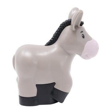 Fisher-Price Replacement Part for Collectible Little People Noah's Ark Zoo Safari Jungle Animals Playset JLV11 - Replacement Light Gray Donkey Figure