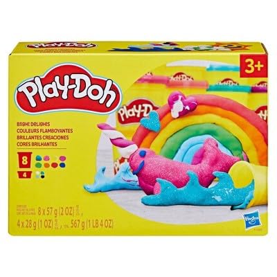 Play-Doh Treats & Favors 12-Pack, Modeling Compound for Kids 2 Years & Up, Party Favors with Stickers, Non-Toxic, 12 Cans Total 12 oz