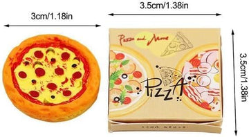 4-Piece 1/12 Miniature Pizza Set, Miniature Pizza Dollhouse Decoration Accessories Resin Mix Pizza Mini House Food Decoration Accessories Dollhouse