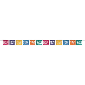 Unique Disney Coco Party Block Banner (8 Ft.) - Multicolor Paper, Perfect for Celebrations - 1 Pc.