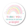 Pastel Rainbow Thank You Favor Stickers - 2"" Round - Set of 40