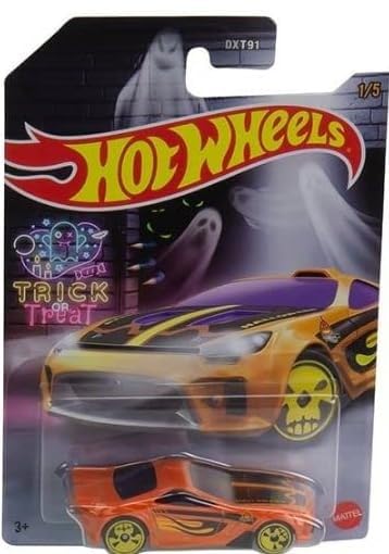 Hot Wheels Mattel 2022 Halloween Die?Cast 5?Vehicle Collector’s Set, Haunted Graphics & Glow Effects, 1:64 Scale, DXT91-956E, Ages 3+