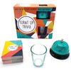 TMD Retail Turnt Up Trivia Card Game for Adults - Call Bell Game for Family and Friends - Bachelor and Birthday Party Trivia With 1.5 Oz Shot Glass